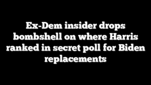 Ex-Dem insider drops bombshell on where Harris ranked in secret poll for Biden replacements