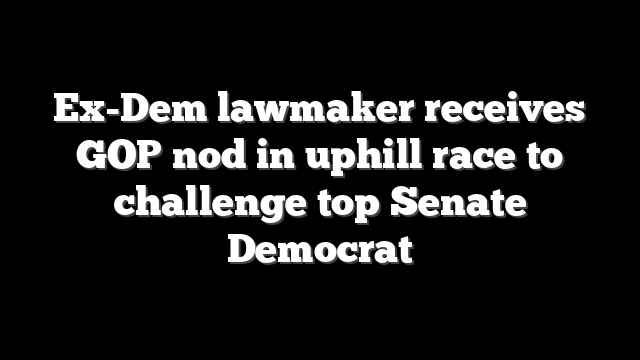 Ex-Dem lawmaker receives GOP nod in uphill race to challenge top Senate Democrat