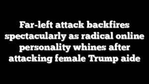 Far-left attack backfires spectacularly as radical online personality whines after attacking female Trump aide
