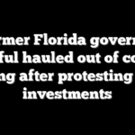 Former Florida governor hopeful hauled out of county meeting after protesting Israel investments