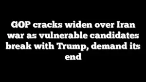 GOP cracks widen over Iran war as vulnerable candidates break with Trump, demand its end