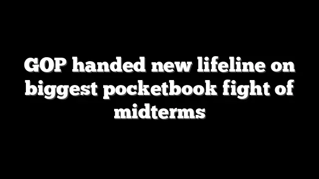 GOP handed new lifeline on biggest pocketbook fight of midterms