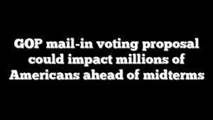 GOP mail-in voting proposal could impact millions of Americans ahead of midterms