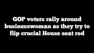 GOP voters rally around businesswoman as they try to flip crucial House seat red