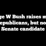 George W Bush raises money for Republicans, but not key Senate candidate