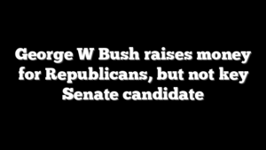 George W Bush raises money for Republicans, but not key Senate candidate