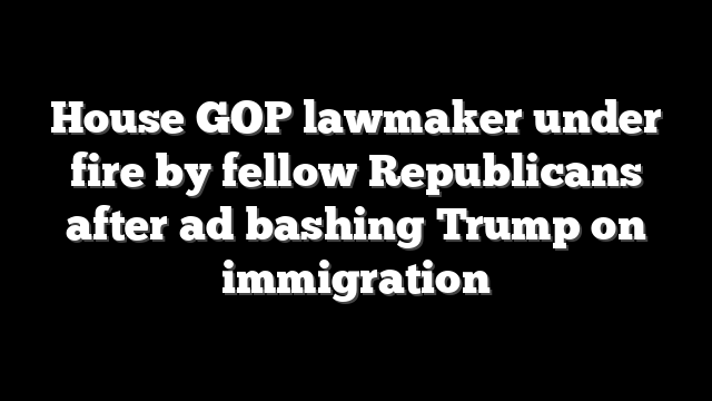 House GOP lawmaker under fire by fellow Republicans after ad bashing Trump on immigration
