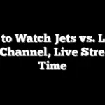 How to Watch Jets vs. Lions: TV Channel, Live Stream, Time