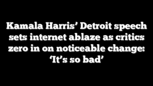 Kamala Harris’ Detroit speech sets internet ablaze as critics zero in on noticeable change: ‘It’s so bad’