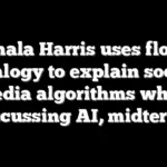Kamala Harris uses flower analogy to explain social media algorithms while discussing AI, midterms