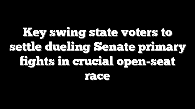Key swing state voters to settle dueling Senate primary fights in crucial open-seat race