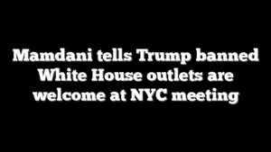 Mamdani tells Trump banned White House outlets are welcome at NYC meeting