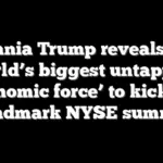 Melania Trump reveals ‘the world’s biggest untapped economic force’ to kick off landmark NYSE summit