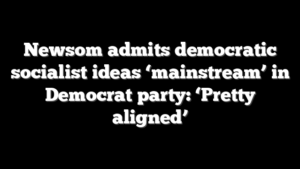 Newsom admits democratic socialist ideas ‘mainstream’ in Democrat party: ‘Pretty aligned’