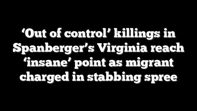 ‘Out of control’ killings in Spanberger’s Virginia reach ‘insane’ point as migrant charged in stabbing spree