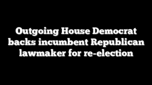 Outgoing House Democrat backs incumbent Republican lawmaker for re-election