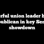 Powerful union leader backs Republican in key Senate showdown