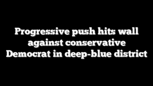 Progressive push hits wall against conservative Democrat in deep-blue district