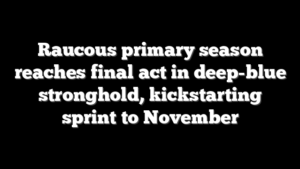 Raucous primary season reaches final act in deep-blue stronghold, kickstarting sprint to November