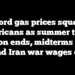 Record gas prices squeeze Americans as summer travel season ends, midterms loom and Iran war wages on