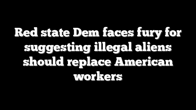 Red state Dem faces fury for suggesting illegal aliens should replace American workers