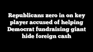 Republicans zero in on key player accused of helping Democrat fundraising giant hide foreign cash