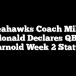 Seahawks Coach Mike Macdonald Declares QB Sam Darnold Week 2 Status