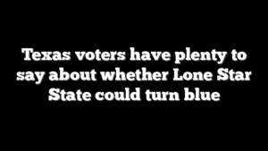 Texas voters have plenty to say about whether Lone Star State could turn blue