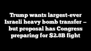 Trump wants largest-ever Israeli heavy bomb transfer — but proposal has Congress preparing for $2.8B fight