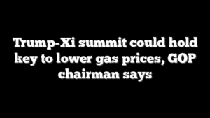 Trump-Xi summit could hold key to lower gas prices, GOP chairman says