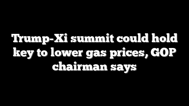 Trump-Xi summit could hold key to lower gas prices, GOP chairman says