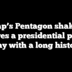 Trump’s Pentagon shake-up revives a presidential power play with a long history