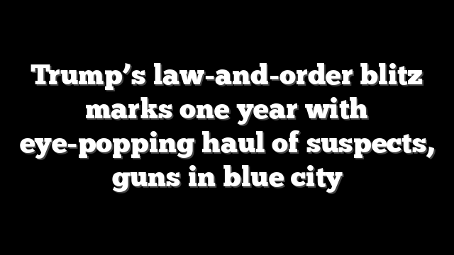 Trump’s law-and-order blitz marks one year with eye-popping haul of suspects, guns in blue city
