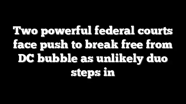 Two powerful federal courts face push to break free from DC bubble as unlikely duo steps in