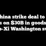 US, China strike deal to lower tariffs on $30B in goods after Trump-Xi Washington summit