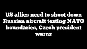 US allies need to shoot down Russian aircraft testing NATO boundaries, Czech president warns