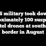 US military took down approximately 100 suspected cartel drones at southern border in August