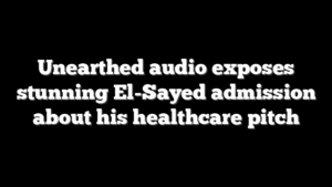 Unearthed audio exposes stunning El-Sayed admission about his healthcare pitch