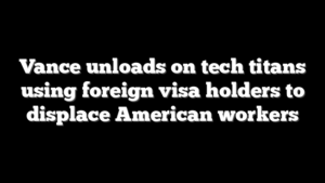 Vance unloads on tech titans using foreign visa holders to displace American workers