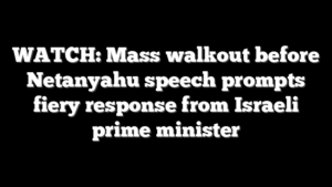WATCH: Mass walkout before Netanyahu speech prompts fiery response from Israeli prime minister