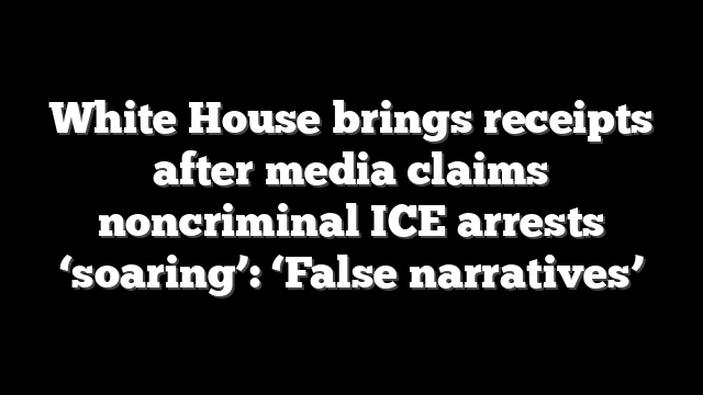 White House brings receipts after media claims noncriminal ICE arrests ‘soaring’: ‘False narratives’