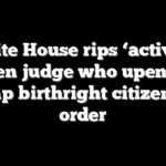 White House rips ‘activist’ Biden judge who upended Trump birthright citizenship order