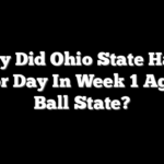 Why Did Ohio State Have Senior Day In Week 1 Against Ball State?