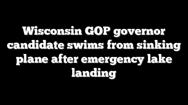 Wisconsin GOP governor candidate swims from sinking plane after emergency lake landing