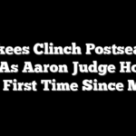 Yankees Clinch Postseason Spot As Aaron Judge Homers For First Time Since May