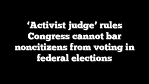 ‘Activist judge’ rules Congress cannot bar noncitizens from voting in federal elections