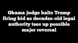 Obama judge halts Trump firing bid as decades-old legal authority tees up possible major reversal