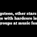 Springsteen, other stars share stage with hardcore leftist groups at music fest