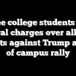 Three college students face federal charges over alleged threats against Trump ahead of campus rally