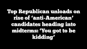 Top Republican unloads on rise of ‘anti-American’ candidates heading into midterms: ‘You got to be kidding’
